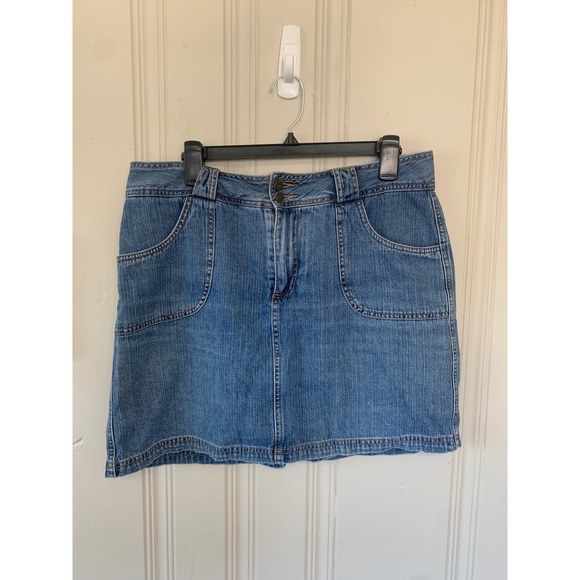 St John's Bay Women's Denim Skort Size 12 Blue Jean Mini Skirt - Picture 1 of 4